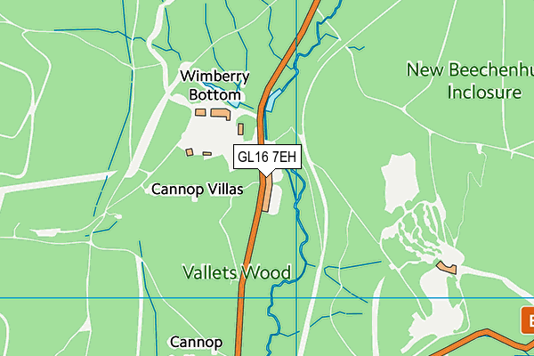 GL16 7EH map - OS VectorMap District (Ordnance Survey)