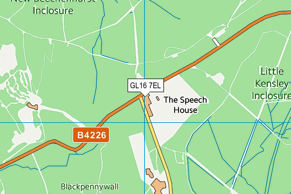 GL16 7EL map - OS VectorMap District (Ordnance Survey)