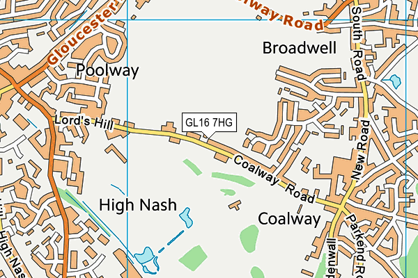 GL16 7HG map - OS VectorMap District (Ordnance Survey)