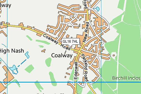 Coalway Junior School map (GL16 7HL) - OS VectorMap District (Ordnance Survey)
