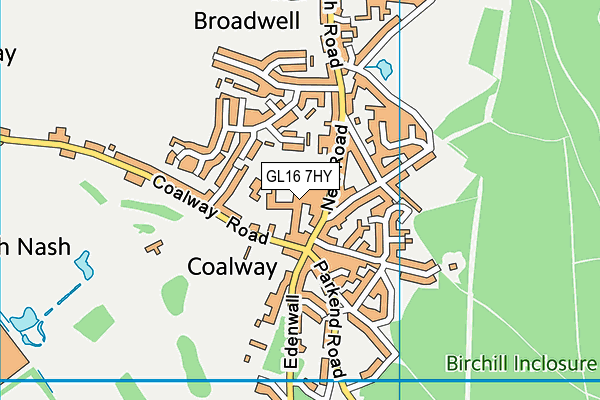 GL16 7HY map - OS VectorMap District (Ordnance Survey)