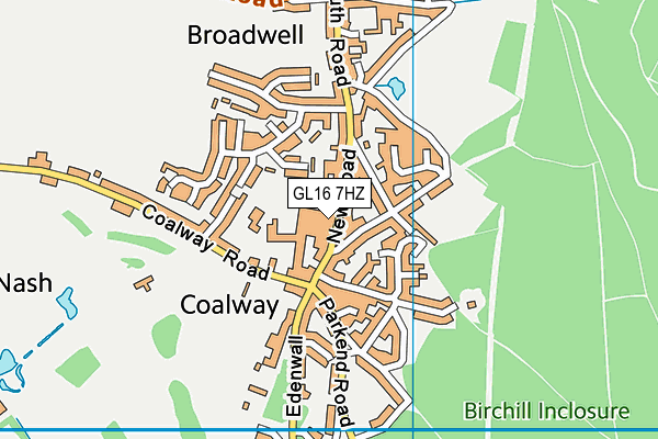 GL16 7HZ map - OS VectorMap District (Ordnance Survey)