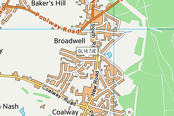 GL16 7JE map - OS VectorMap District (Ordnance Survey)