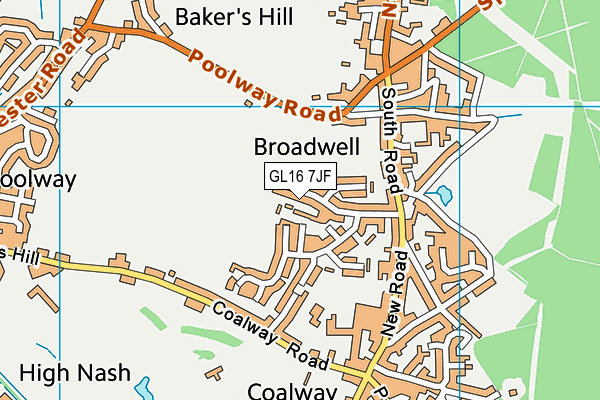 GL16 7JF map - OS VectorMap District (Ordnance Survey)