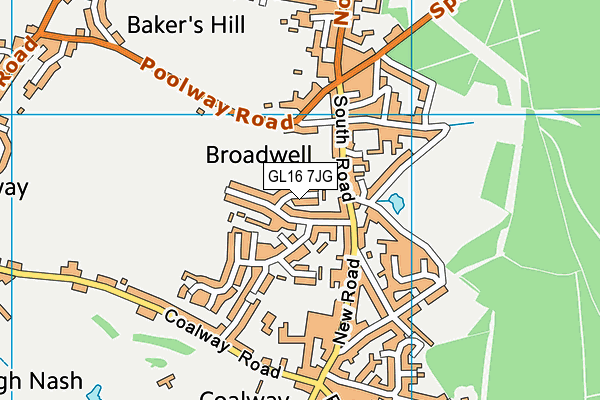 GL16 7JG map - OS VectorMap District (Ordnance Survey)