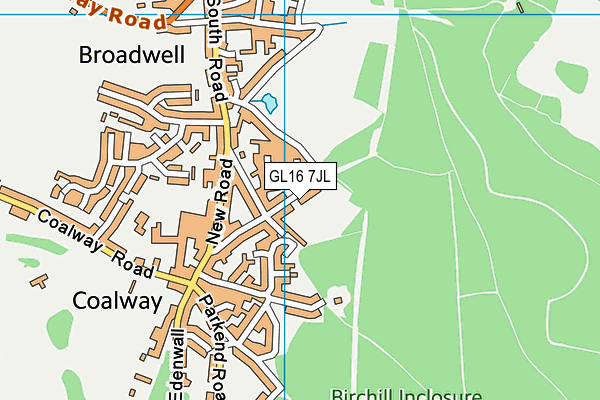 GL16 7JL map - OS VectorMap District (Ordnance Survey)