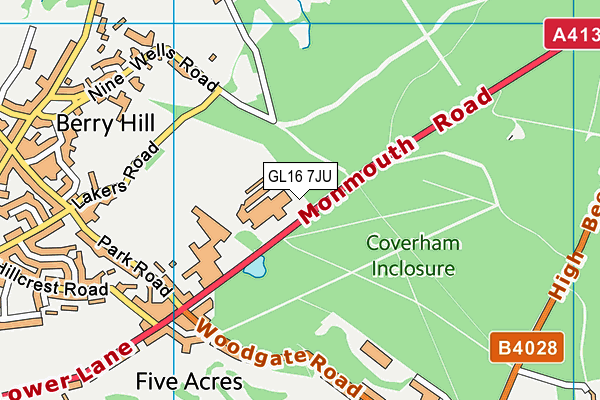 GL16 7JU map - OS VectorMap District (Ordnance Survey)