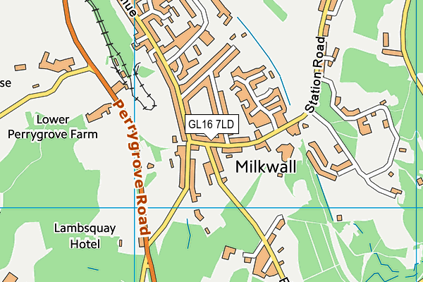 GL16 7LD map - OS VectorMap District (Ordnance Survey)