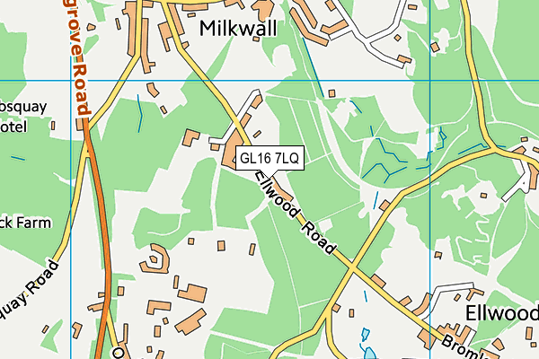 GL16 7LQ map - OS VectorMap District (Ordnance Survey)