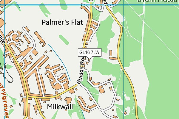 GL16 7LW map - OS VectorMap District (Ordnance Survey)