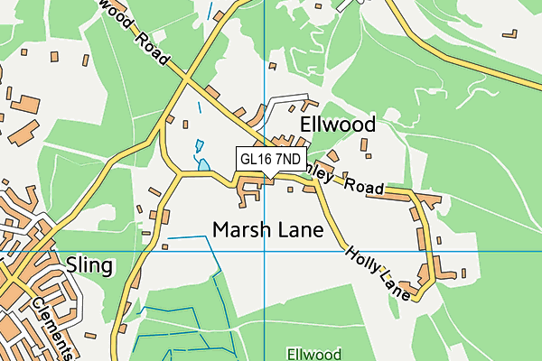 GL16 7ND map - OS VectorMap District (Ordnance Survey)