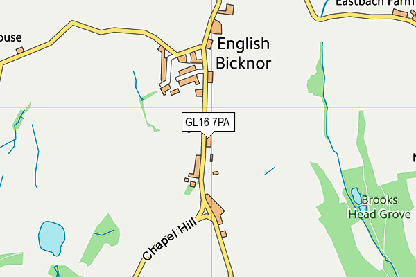 English Bicknor Playing Fields map (GL16 7PA) - OS VectorMap District (Ordnance Survey)