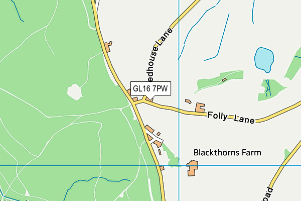 GL16 7PW map - OS VectorMap District (Ordnance Survey)