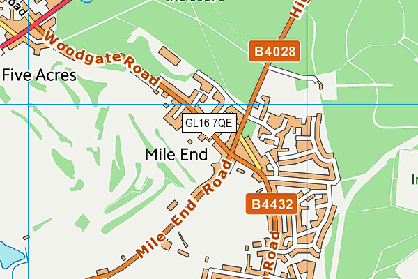 GL16 7QE map - OS VectorMap District (Ordnance Survey)