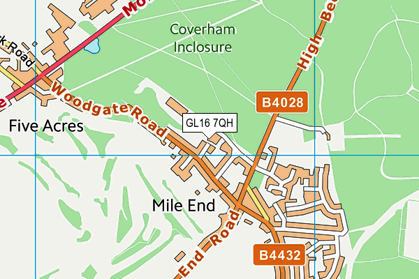 GL16 7QH map - OS VectorMap District (Ordnance Survey)