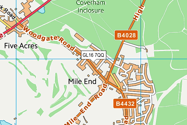 GL16 7QQ map - OS VectorMap District (Ordnance Survey)