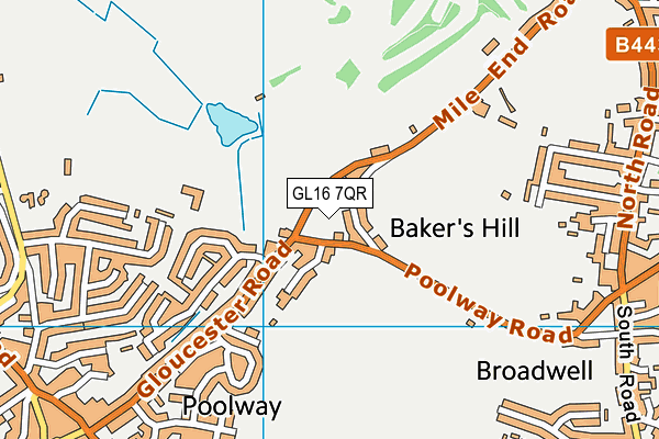 GL16 7QR map - OS VectorMap District (Ordnance Survey)