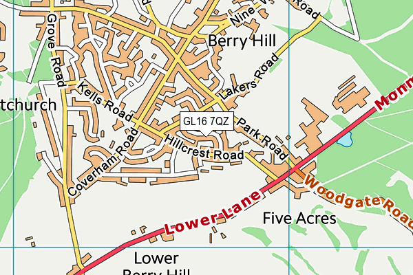 GL16 7QZ map - OS VectorMap District (Ordnance Survey)
