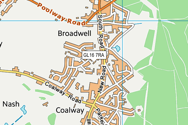 GL16 7RA map - OS VectorMap District (Ordnance Survey)