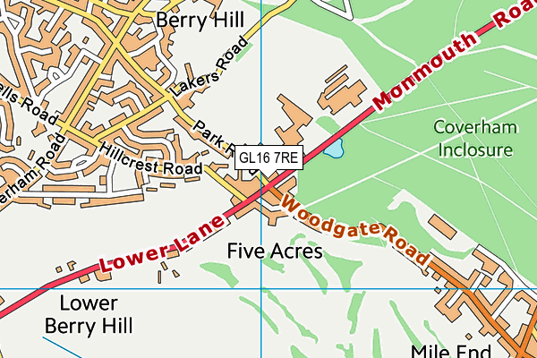 GL16 7RE map - OS VectorMap District (Ordnance Survey)