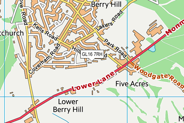 GL16 7RH map - OS VectorMap District (Ordnance Survey)