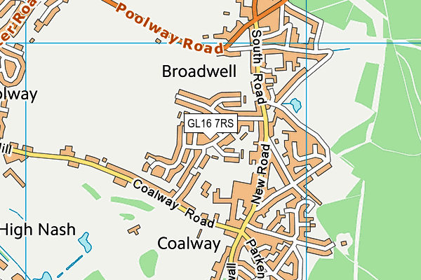 GL16 7RS map - OS VectorMap District (Ordnance Survey)