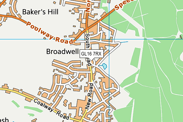 GL16 7RX map - OS VectorMap District (Ordnance Survey)