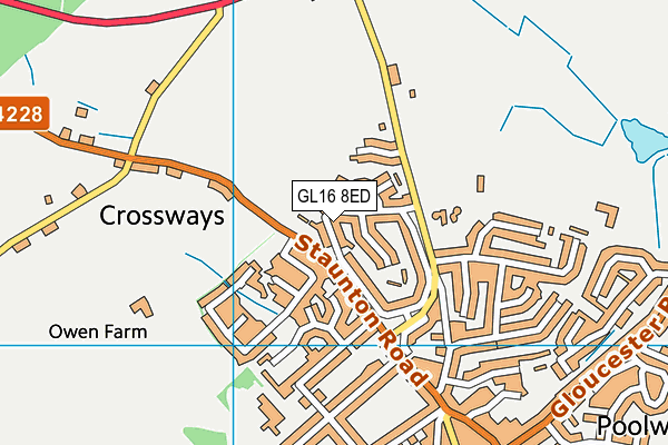 GL16 8ED map - OS VectorMap District (Ordnance Survey)