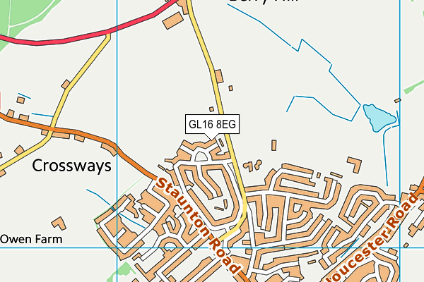 GL16 8EG map - OS VectorMap District (Ordnance Survey)