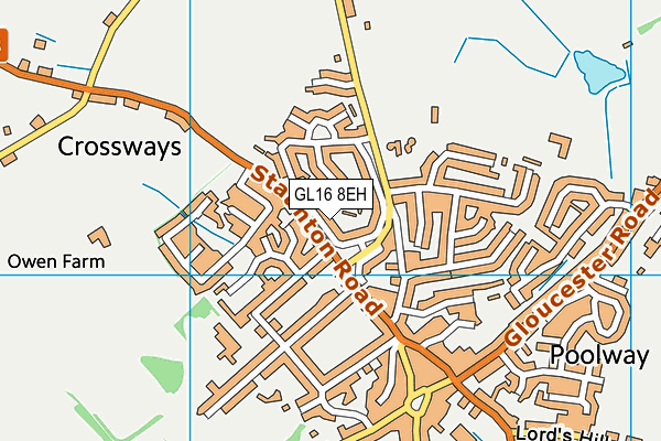 GL16 8EH map - OS VectorMap District (Ordnance Survey)