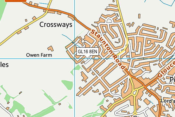 GL16 8EN map - OS VectorMap District (Ordnance Survey)