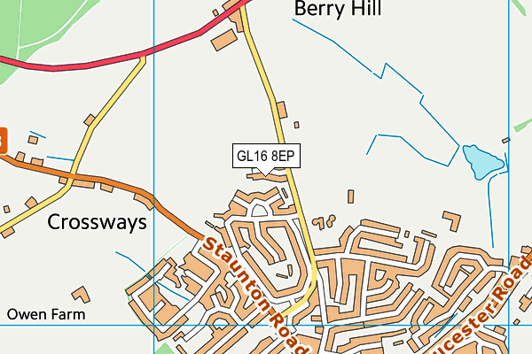 GL16 8EP map - OS VectorMap District (Ordnance Survey)