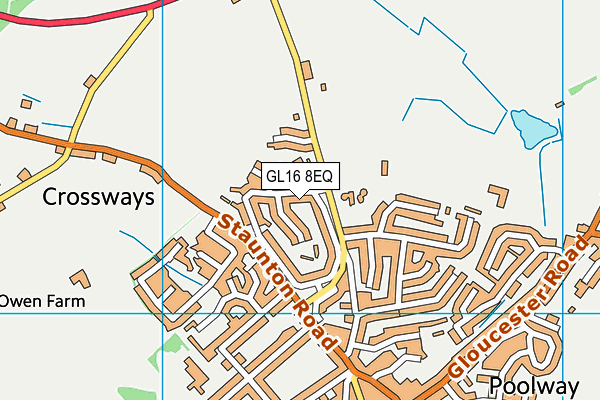 GL16 8EQ map - OS VectorMap District (Ordnance Survey)
