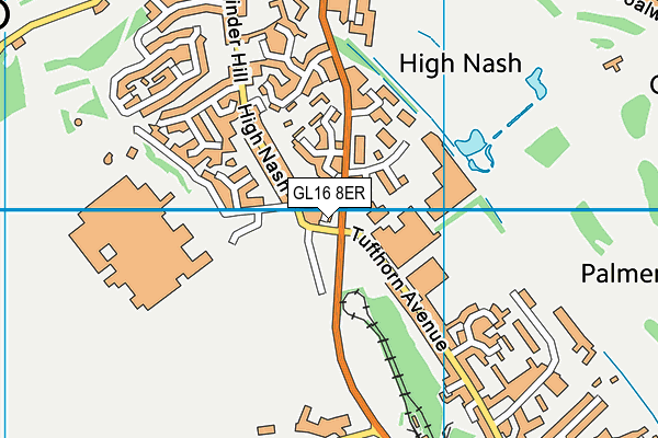 GL16 8ER map - OS VectorMap District (Ordnance Survey)