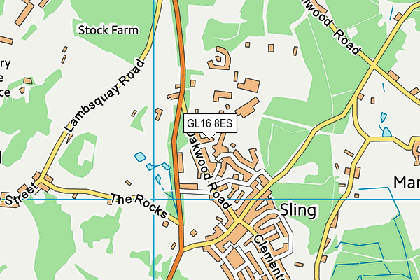 GL16 8ES map - OS VectorMap District (Ordnance Survey)