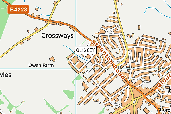 GL16 8EY map - OS VectorMap District (Ordnance Survey)