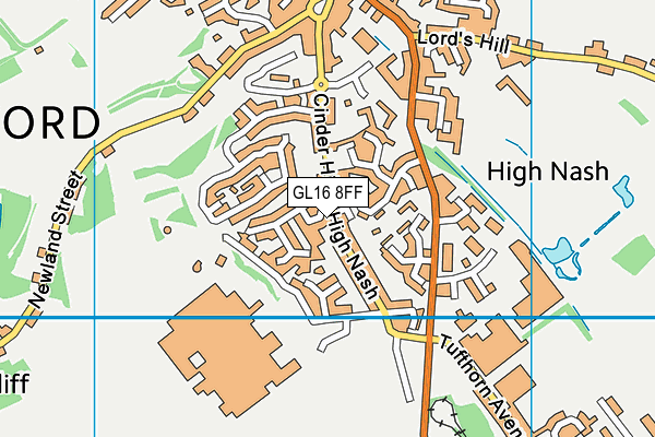 GL16 8FF map - OS VectorMap District (Ordnance Survey)