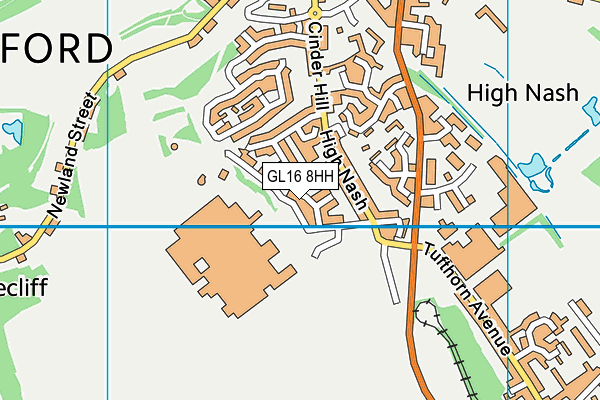 GL16 8HH map - OS VectorMap District (Ordnance Survey)