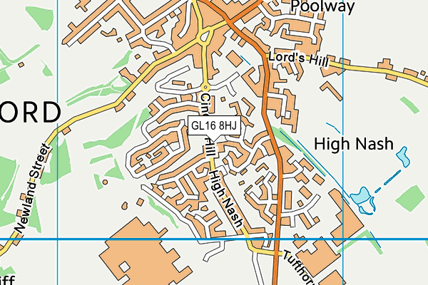 GL16 8HJ map - OS VectorMap District (Ordnance Survey)