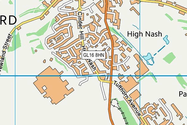 GL16 8HN map - OS VectorMap District (Ordnance Survey)