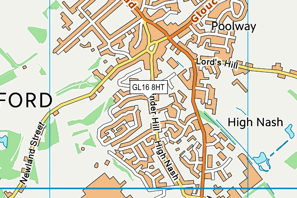 GL16 8HT map - OS VectorMap District (Ordnance Survey)