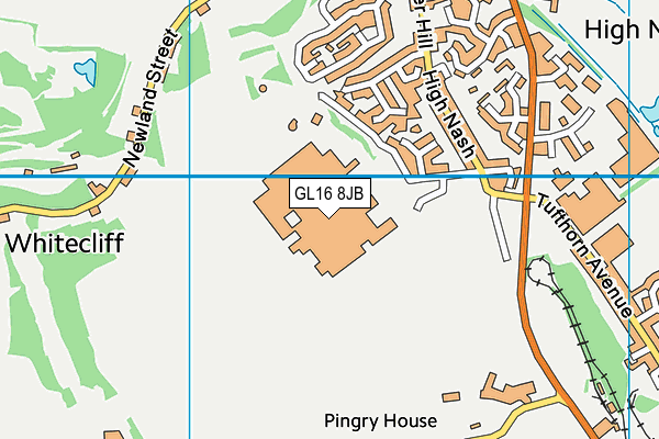 GL16 8JB map - OS VectorMap District (Ordnance Survey)