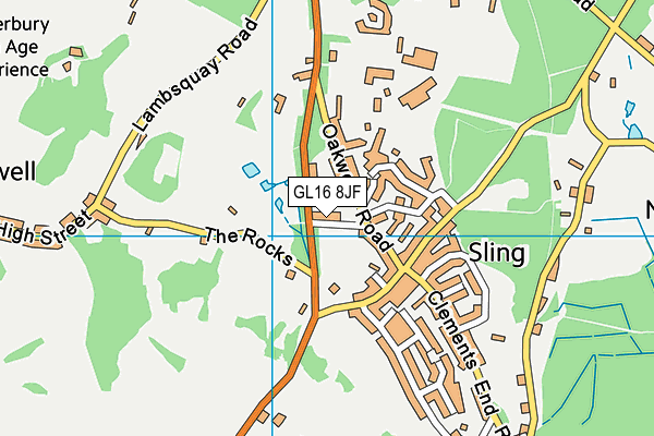 GL16 8JF map - OS VectorMap District (Ordnance Survey)