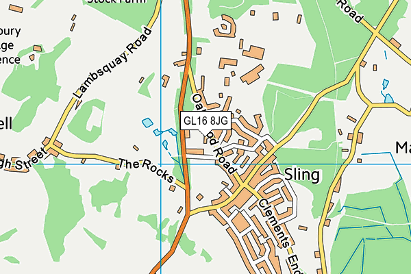 GL16 8JG map - OS VectorMap District (Ordnance Survey)