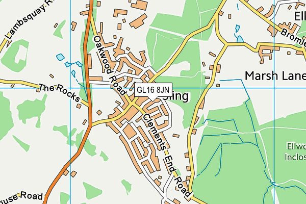 GL16 8JN map - OS VectorMap District (Ordnance Survey)