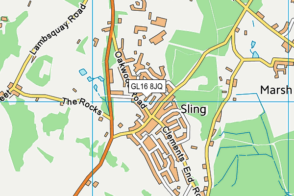 GL16 8JQ map - OS VectorMap District (Ordnance Survey)
