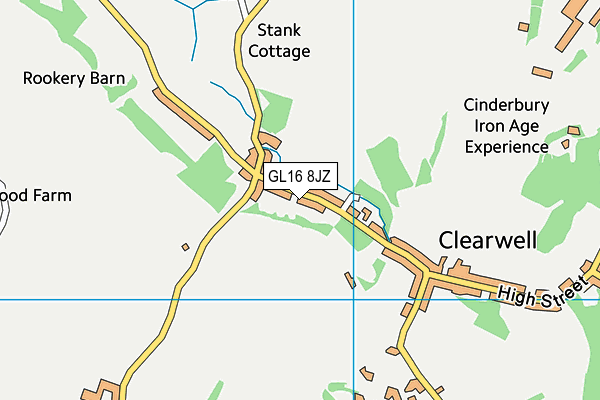 GL16 8JZ map - OS VectorMap District (Ordnance Survey)