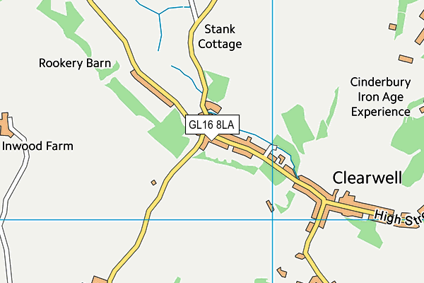 GL16 8LA map - OS VectorMap District (Ordnance Survey)