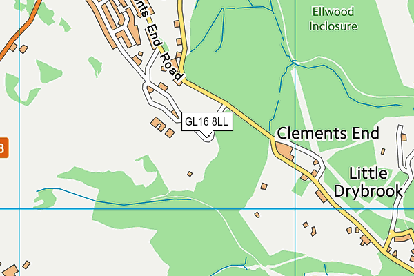 GL16 8LL map - OS VectorMap District (Ordnance Survey)