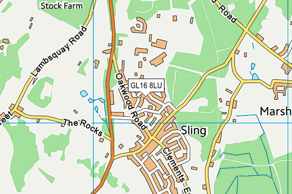 GL16 8LU map - OS VectorMap District (Ordnance Survey)